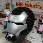 Casco Iron macchina da guerra, Cosplay LARP 1:1 Versione RAW cast